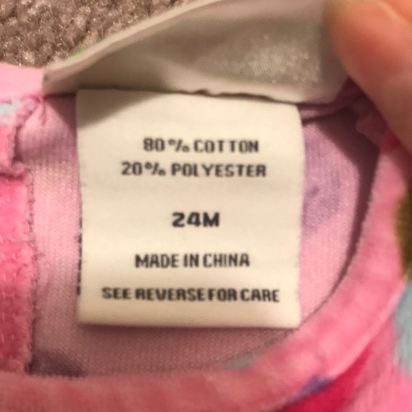 Velvet pink flower dress - 24 months - Picture 5 of 6